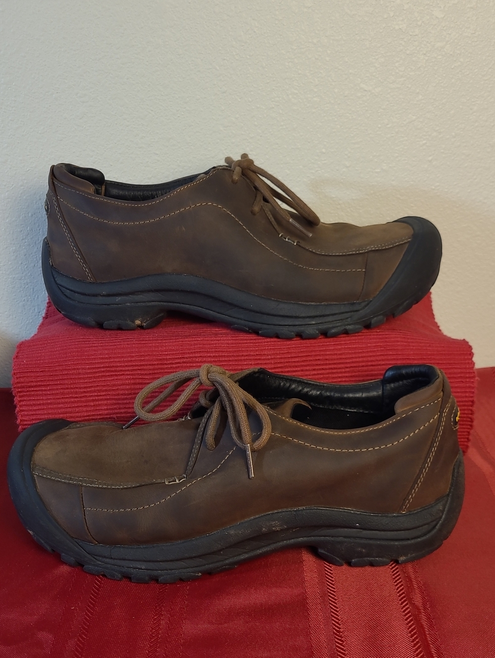 Keen Austin Men's Brown Leather Oxford Lace-Up Derby Shoes Size 11